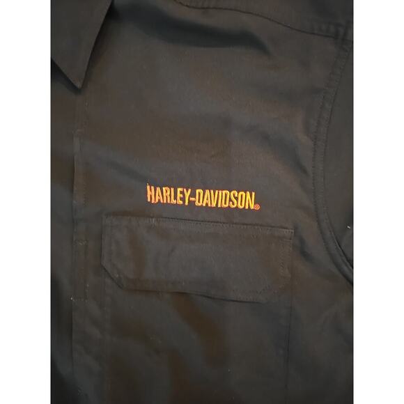 Vintage Harley Davidson Button Up Shirt Ride Free Embroidered Mens Size Xlarge - Picture 6 of 9